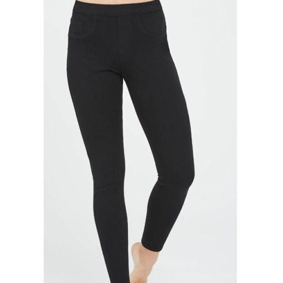 Spanx black jeanish ankle leggings sz small - Picture 1 of 4